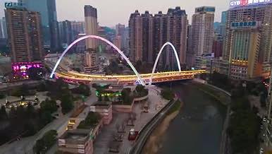 贵阳筑城大桥城市桥梁建筑交通航拍视频的预览图